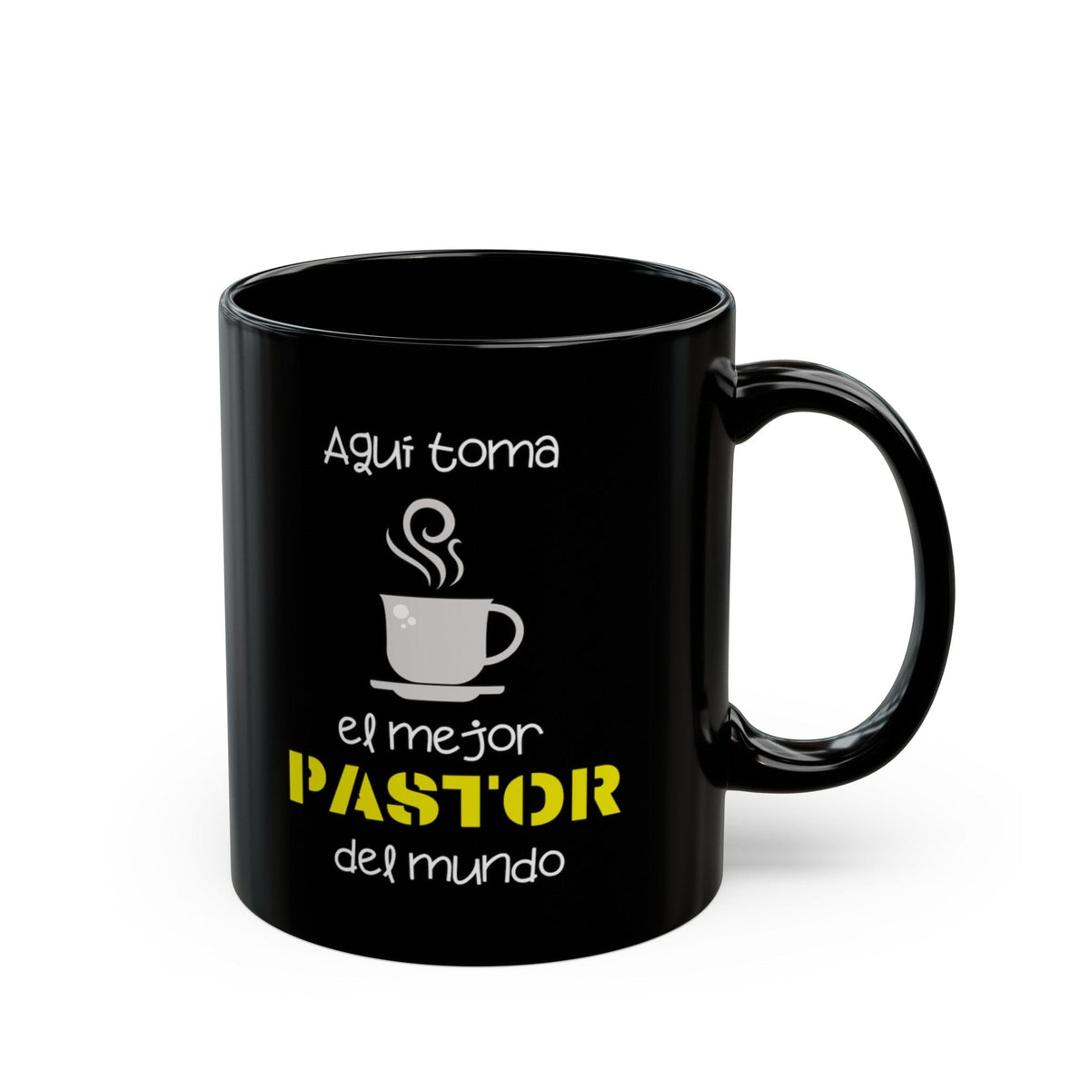 Taza de Café "El Mejor Pastor del Mundo" - Edición Negra (11oz) Mug Printify 